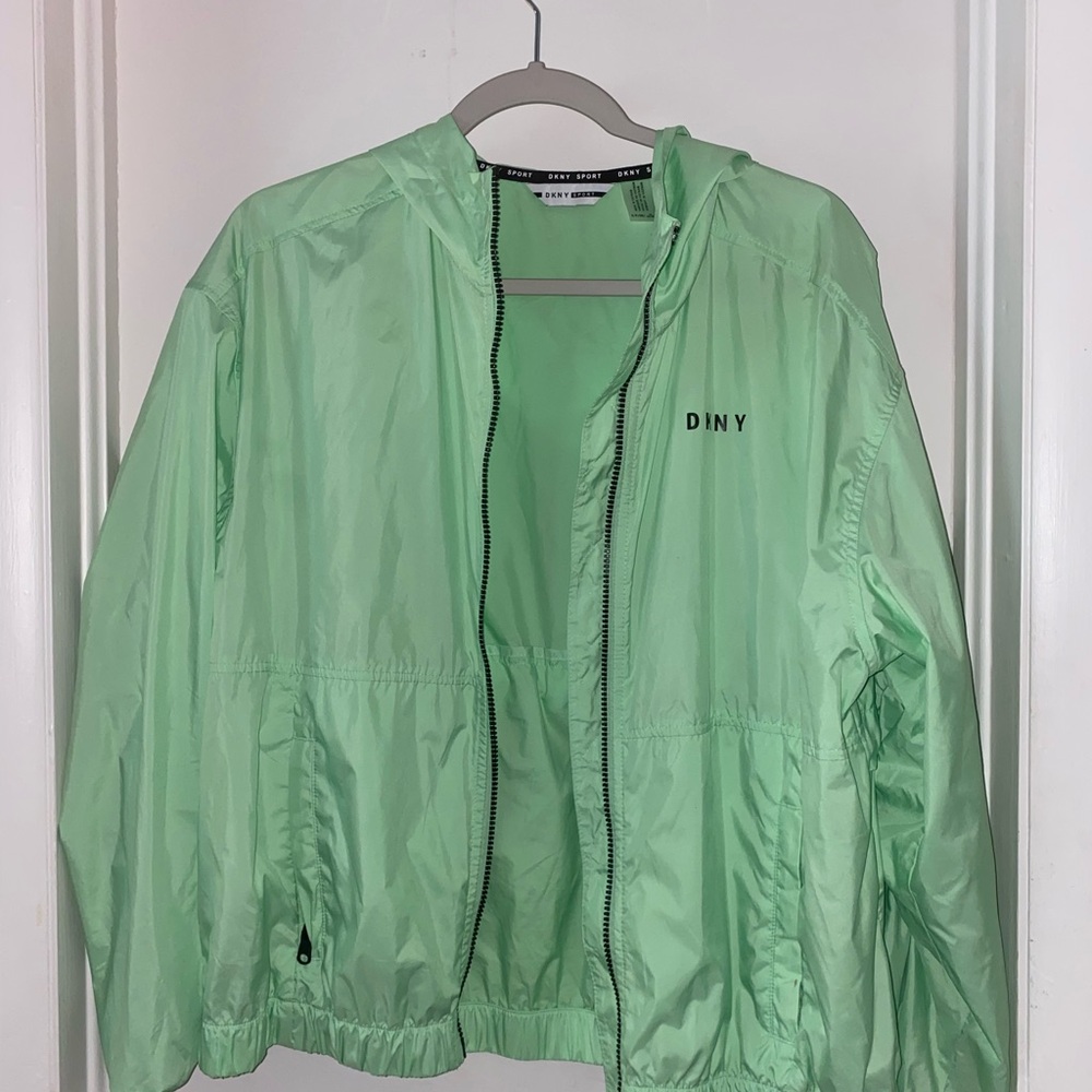 DKNY Creamy Mint Green Windbreaker Jacket